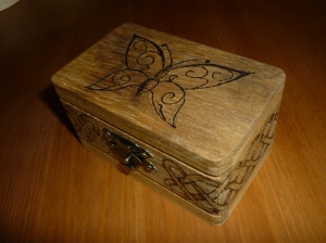 Butterfly-box-pyrography